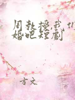 周教授,我们结婚吧短剧