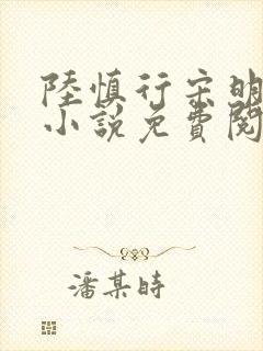 陆慎行宋明伊的小说免费阅读