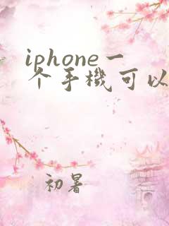 iphone一个手机可以登两个微信吗