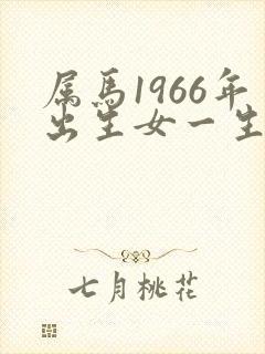 属马1966年出生女一生命运