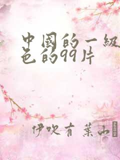 中国的一级片黄色的99片