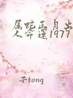 属蛇正月出生女人命运1977年