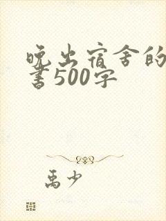 晚出宿舍的检讨书500字