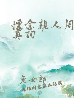 怀念亲人周年祭奠词