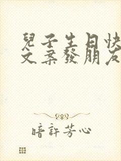 儿子生日快乐的文案发朋友圈