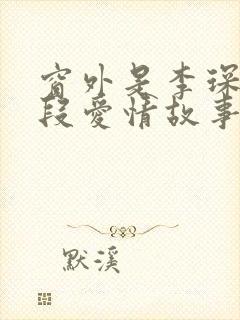 窗外是李琛的一段爱情故事