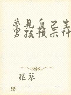 梦见自己生了个男孩预示什么