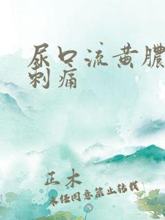 尿口流黄脓有点刺痛