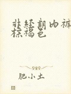 非经期内裤上有棕褐色