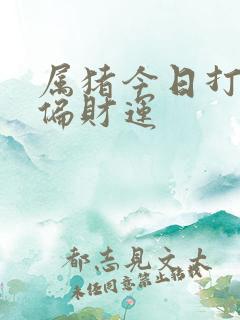 属猪今日打牌的偏财运