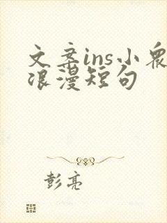 文案ins小众浪漫短句