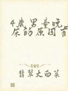 4岁男童晚上尿床的原因有哪些