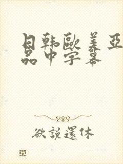 日韩欧美亚洲精品中字幕