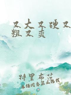 又大又硬又长又粗又爽