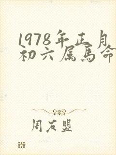 1978年正月初六属马命运