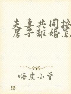 夫妻共同按揭的房子离婚怎么判