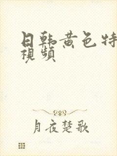 日韩黄色特级片视频