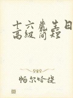 十六岁生日文案高级简短