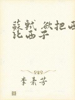 苏轼 欲把西湖比西子