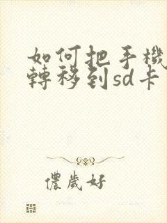 如何把手机内存转移到sd卡上