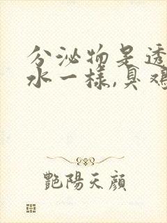 分泌物是透明的水一样,臭鸡蛋味