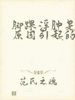 脚踝浮肿是什么原因引起的女性