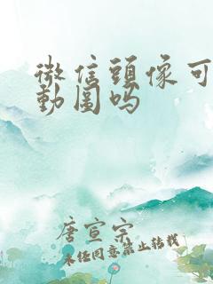 微信头像可以用动图吗