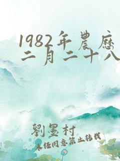 1982年农历二月二十八女命
