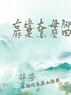 右边大母脚趾头麻是怎么回事