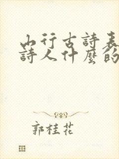 山行古诗表达了诗人什么的思想感情