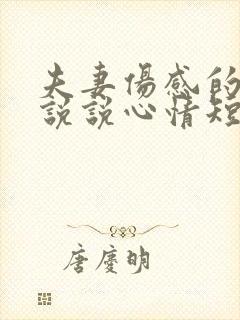 夫妻伤感的句子说说心情短语