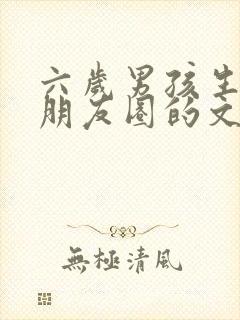 六岁男孩生日发朋友圈的文案