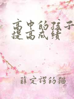 高中的孩子如何提高成绩