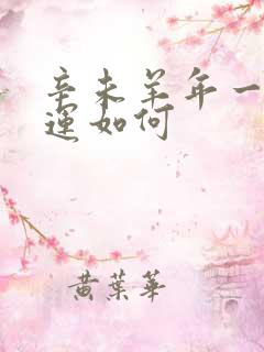 辛未羊年一生命运如何