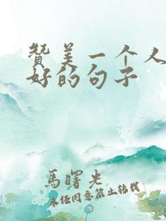 赞美一个人文采好的句子