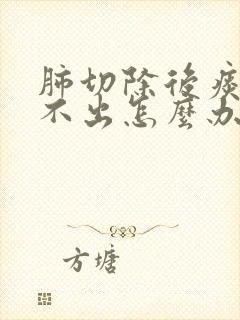 肺切除后痰多咳不出怎么办来