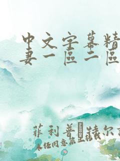 中文字幕精品人妻一区二区三区