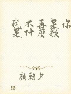 我不再是你的谁是什么歌