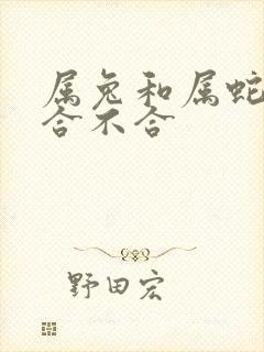 属兔和属蛇属相合不合