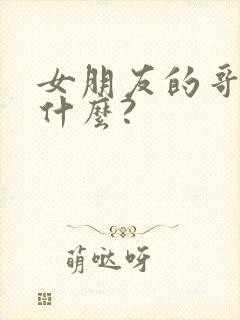 女朋友的哥哥叫什么?