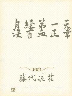 月经第一天几乎没有血正常吗