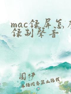 mac录屏怎么录制声音