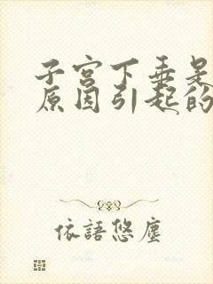 子宫下垂是什么原因引起的啊