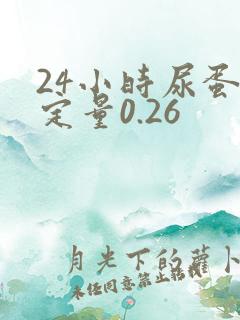 24小时尿蛋白定量0.26