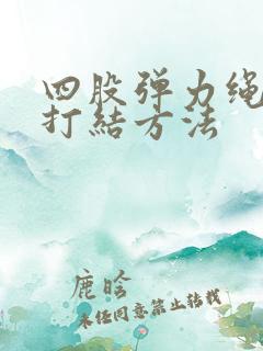 四股弹力绳手串打结方法