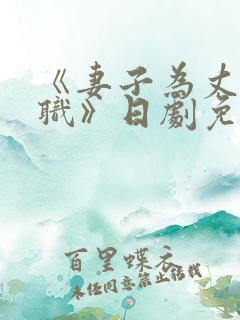 《妻子为丈夫升职》日剧免费观看