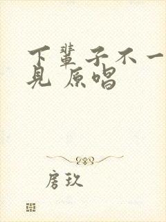 下辈子不一定遇见 原唱