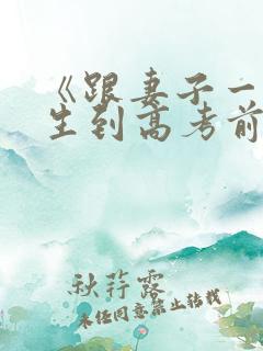 《跟妻子一起重生到高考前》