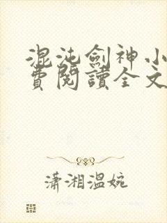 混沌剑神小说免费阅读全文