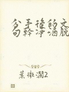 分手后的文案短句干净洒脱